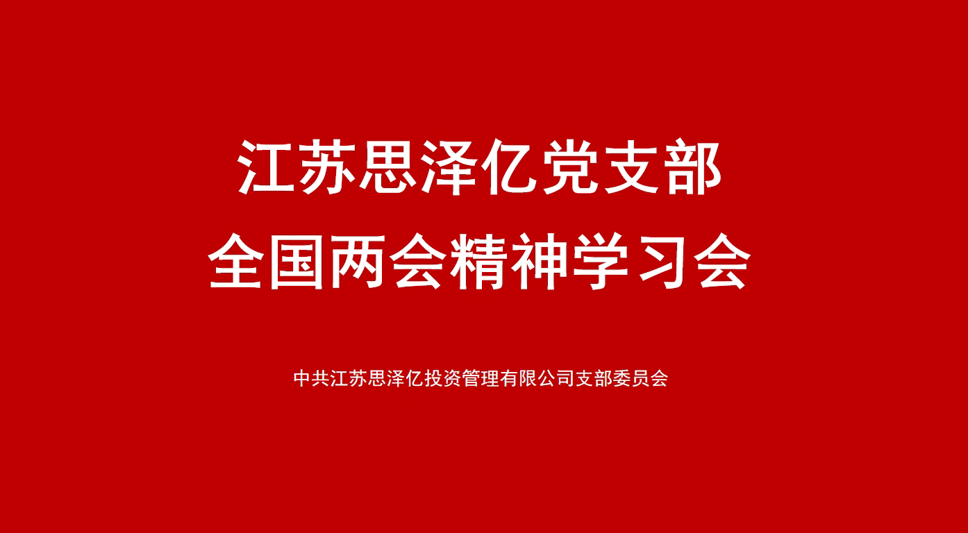 思泽亿党支部组织学习两会精神